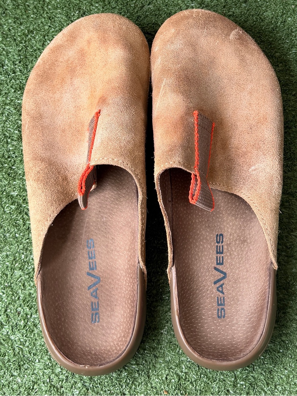 SeaVees Tiburon Trekker Maple Suede Leather Mens Slip On Clogs